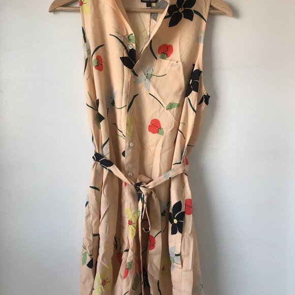 Steven Alan Floral Silk Sleeveless Romper - Picture 2 of 4